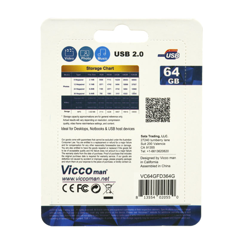 فلش 64 گیگ ویکومن Vicco VC364 USB3.0
