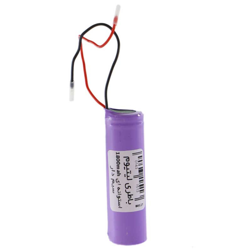 باتری لیتیوم استوانه ای سیم دار 1800mAh