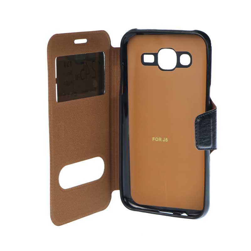 کیف کلاسوری چرمی Samsung J5 مشکی
