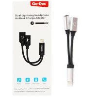 تبدیل آیفونی 1 به 2 صدا و شارژ Go-Des GD-UC11