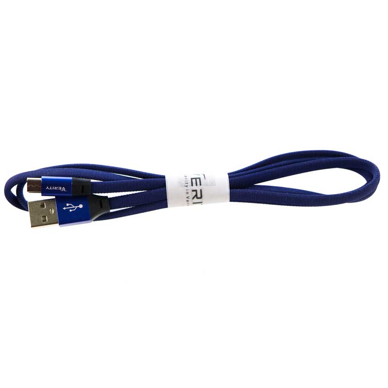 کابل میکرو یو اس بی فلت Verity CB3111 1m شیلددار
