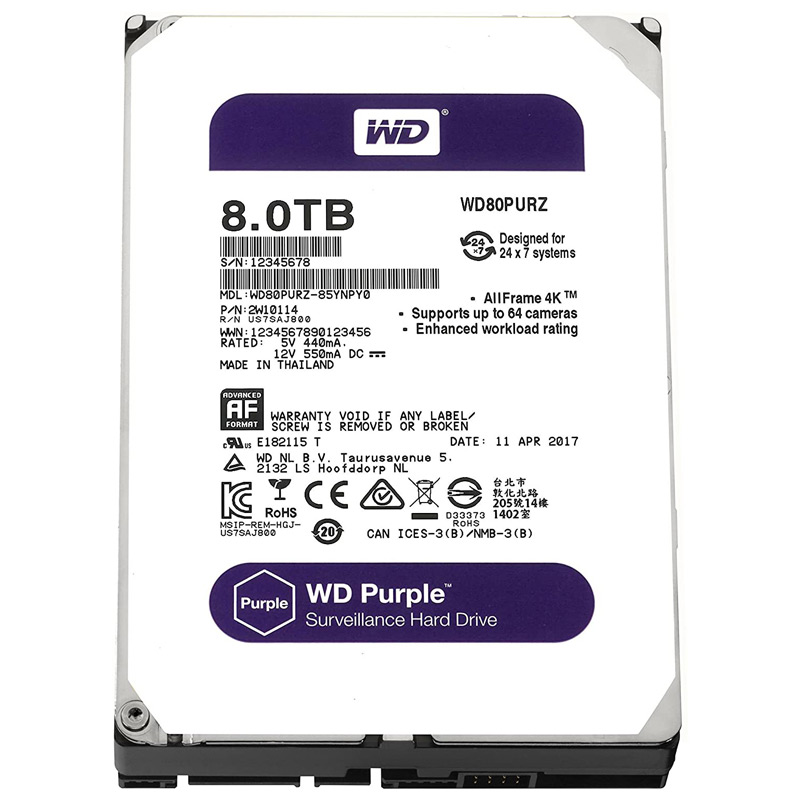 هارد اینترنال وسترن دیجیتال Western Digital Purple WD80PURZ 8TB