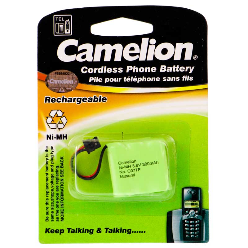باتری تلفن شارژی Camelion C077P P404 300mAh