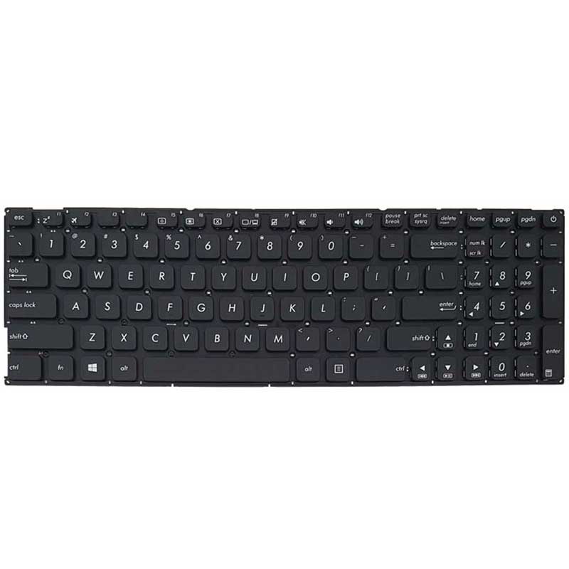 کیبورد لپ تاپ ASUS VivoBook Max X541 اینتر کوچک بدون فریم - مشکی