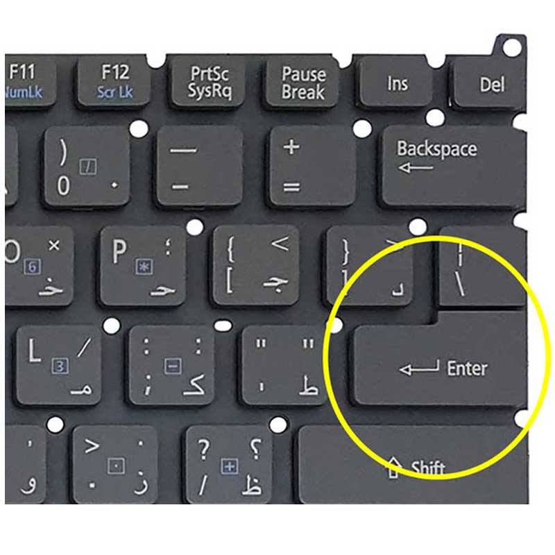کیبورد Acer Aspire S3-951 اینتر کوچک - طوسی