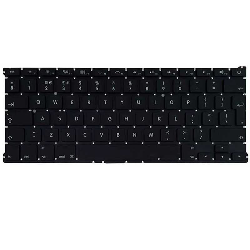کیبورد لپ تاپ Apple 1466-1369 اینتر بزرگ به همراه کلید پاور - مشکی