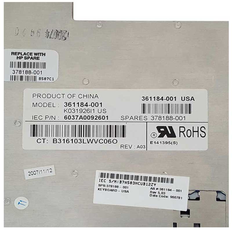 کیبورد لپ تاپ HP Compaq NC620-NX7400 با موس - مشکی