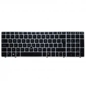 کیبورد لپ تاپ HP EliteBook 8560P با موس فریم نقره ای - مشکی