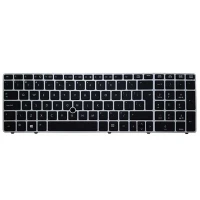 کیبورد لپ تاپ HP EliteBook 8560P با موس فریم نقره ای - مشکی