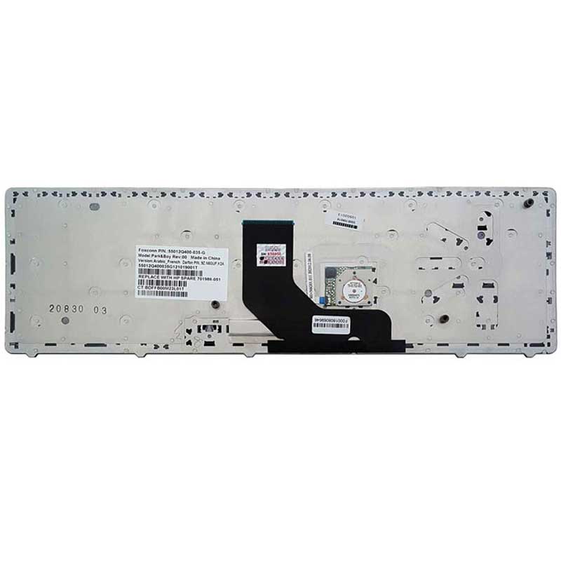 کیبورد لپ تاپ HP EliteBook 8560P با موس فریم نقره ای - مشکی