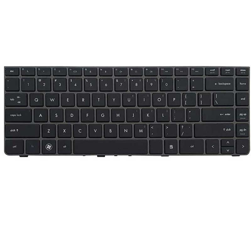 کیبورد لپ تاپ HP ProBook 4330 اینتر کوچک با فریم - مشکی