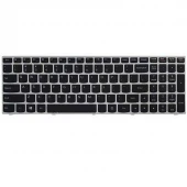 کیبورد Lenovo IdeaPad G50-70 بدون بک لایت با فریم نقره ای - مشکی