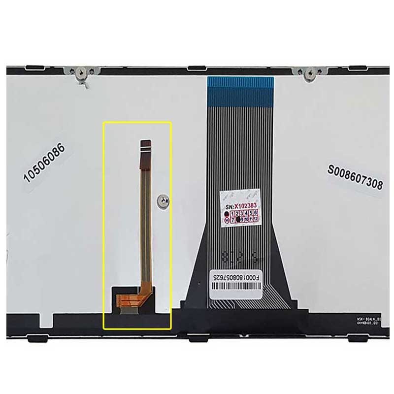 کیبورد Lenovo IdeaPad G50-70 بک لایت - با فریم نقره ای