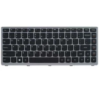 کیبورد Lenovo IdeaPad Z400 با فریم نقره ای - مشکی