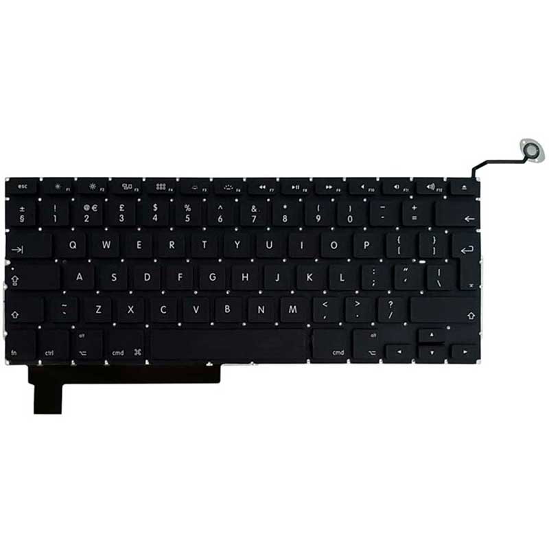 کیبورد لپ تاپ MacBook Pro A1286 اینتر بزرگ به همراه کلید پاور - مشکی