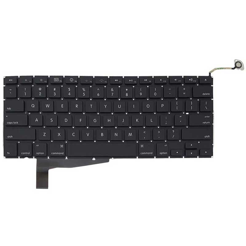 کیبورد لپ تاپ MacBook Pro A1286-LAT08 اینتر کوچک به همراه کلید پاور - مشکی