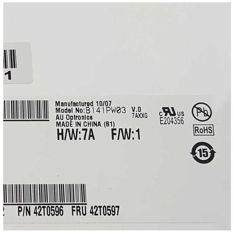 ال سی دی لپ تاپ 14.1 اینچ AUO B141PW03 V.0 ضخیم مات 30 پین روزولوشن بالا