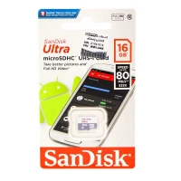 رم میکرو 16 گیگ سن دیسک SanDisk Ultra U1 80MB/s بدون خشاب