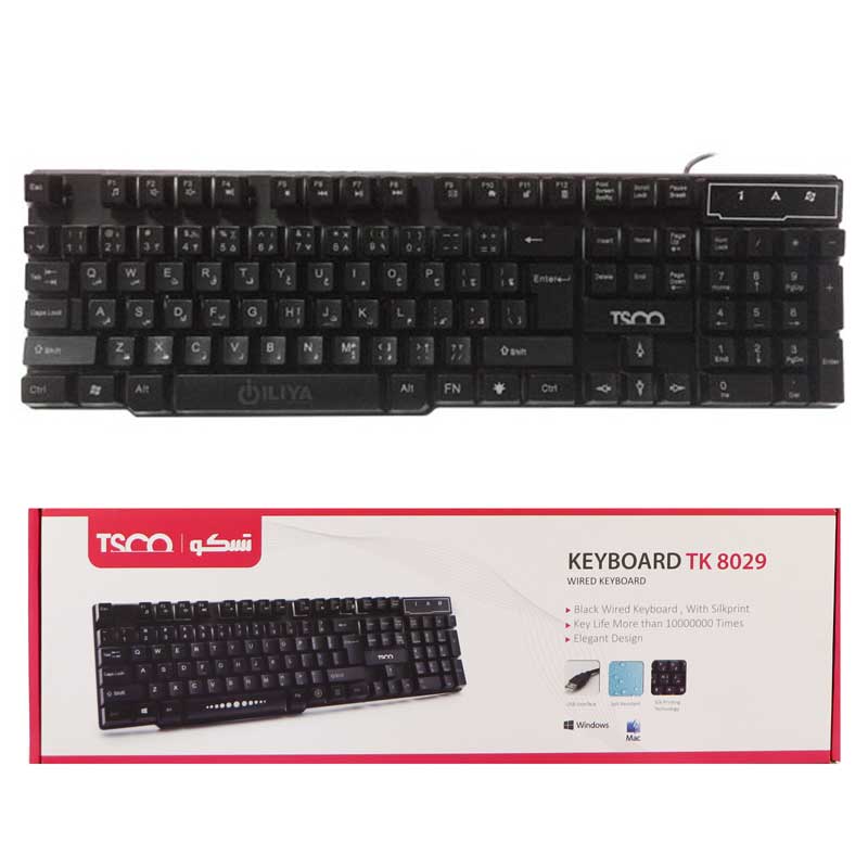 کیبورد بک لایت TSCO TK-8029