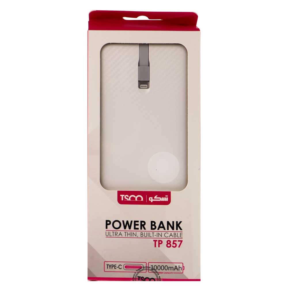 پاوربانک تسکو TSCO TP 857 10000mAh سفید