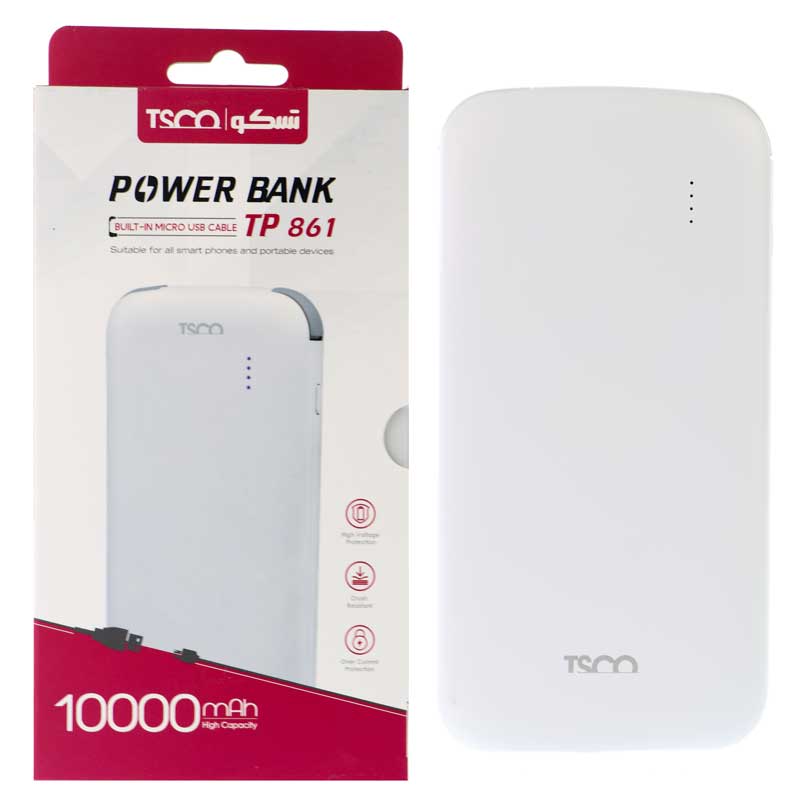 پاور بانک 10000 تسکو TSCO TP861 سفید