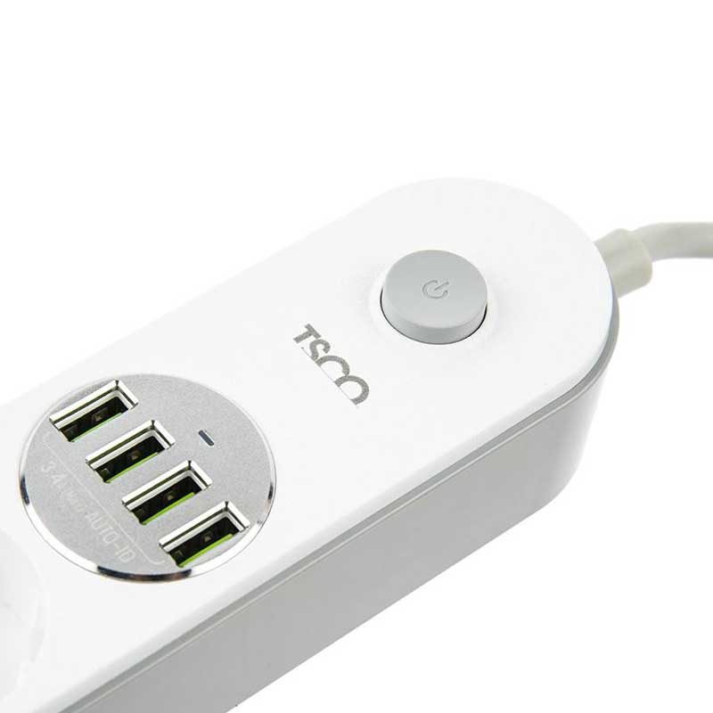 چهار راهی برق TSCO TPS 548U + چهار پورت USB