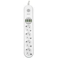 چهار راهی برق TSCO TPS 548U + چهار پورت USB