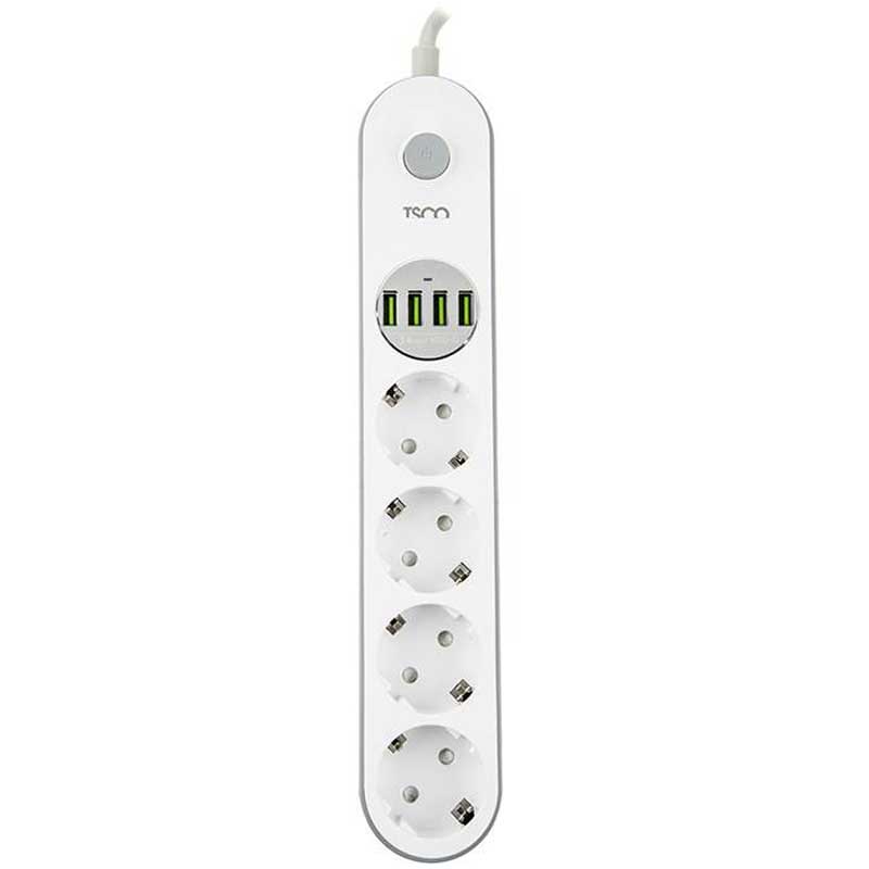 چهار راهی برق TSCO TPS 548U + چهار پورت USB