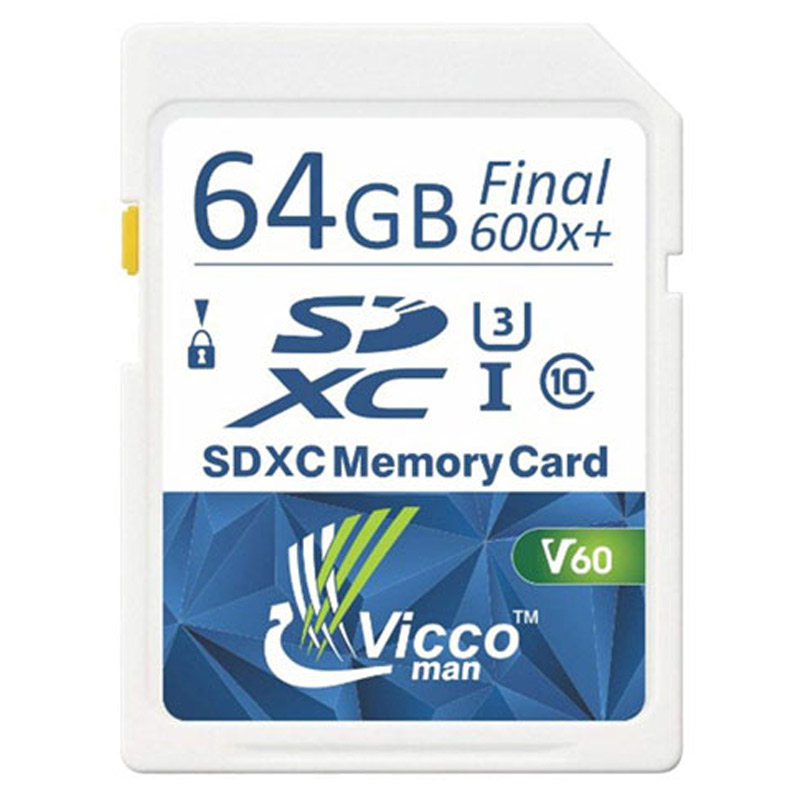 رم اس دی 64 گیگ ویکو من Vicco Man Final 600X Plus V60 U3 C10 90MB/s