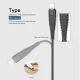 کابل آیفونی Yesido CA-12 2.4A 1m روکش دار