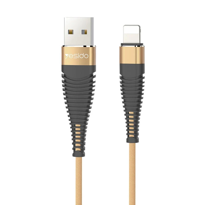 کابل آیفونی Yesido CA-12 2.4A 1m روکش دار