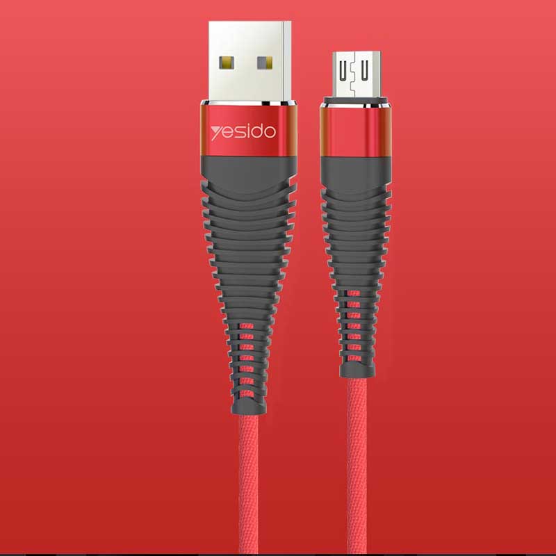 کابل میکرو یو اس بی Yesido CA-12 2.4A 1m روکش دار
