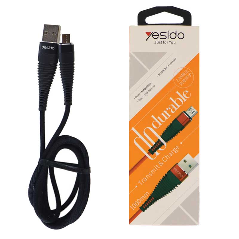 کابل میکرو یو اس بی Yesido CA-12 2.4A 1m روکش دار