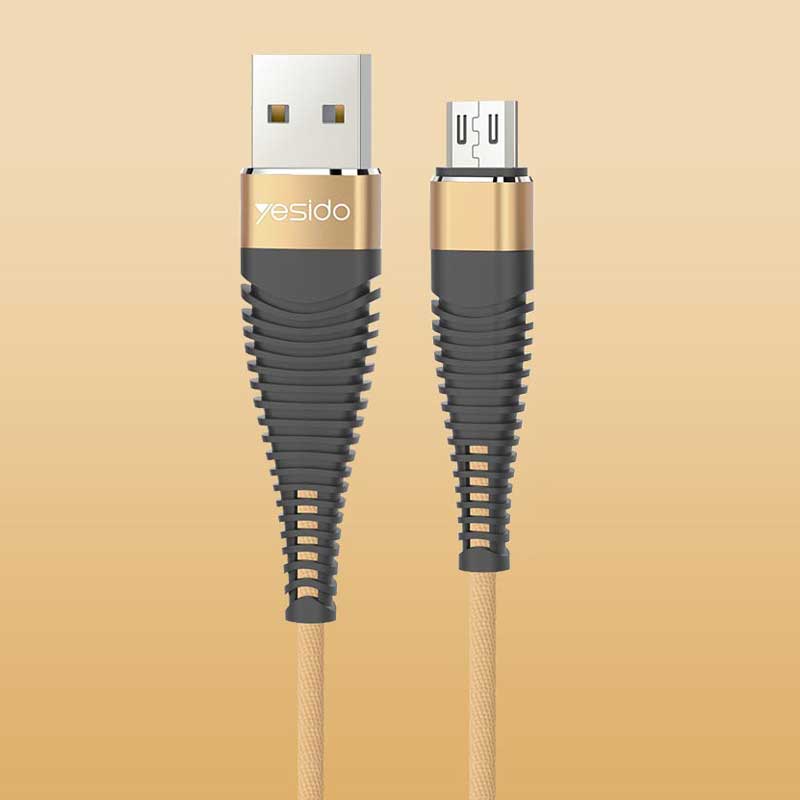کابل میکرو یو اس بی Yesido CA-12 2.4A 1m روکش دار