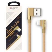 کابل آیفونی 2 سر L شکل Yesido CA-13 1m روکش دار