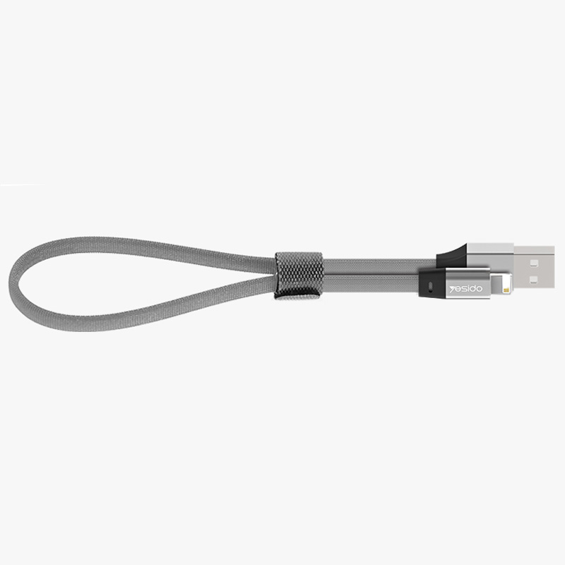 کابل آیفونی Yesido CA-17 2.4A 30cm روکش دار