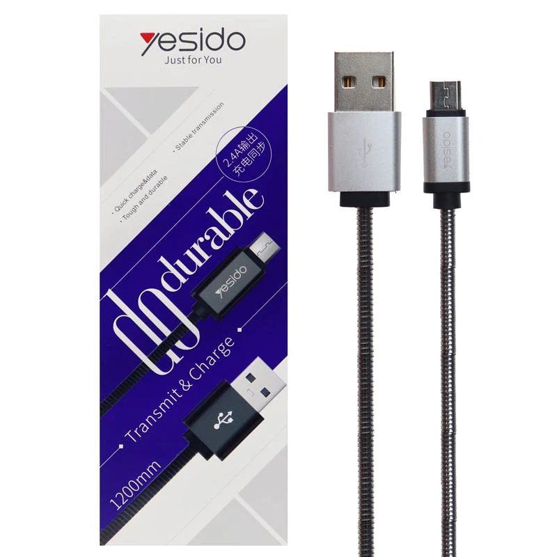 کابل میکرو یو اس بی Yesido CA-T2 2.4A 1.2m