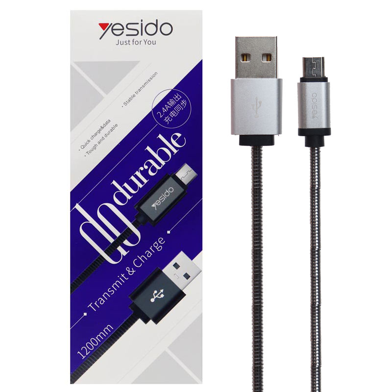 کابل میکرو یو اس بی Yesido CA-T2 2.4A 1.2m