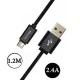کابل میکرو یو اس بی Yesido CA-T2 2.4A 1.2m