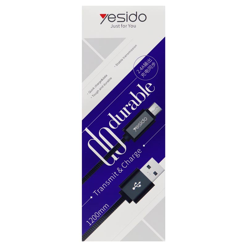 کابل میکرو یو اس بی Yesido CA-T2 2.4A 1.2m