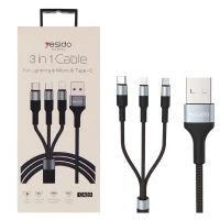 کابل کنفی 3 سر Yesido CA20 3.4A 1.2m