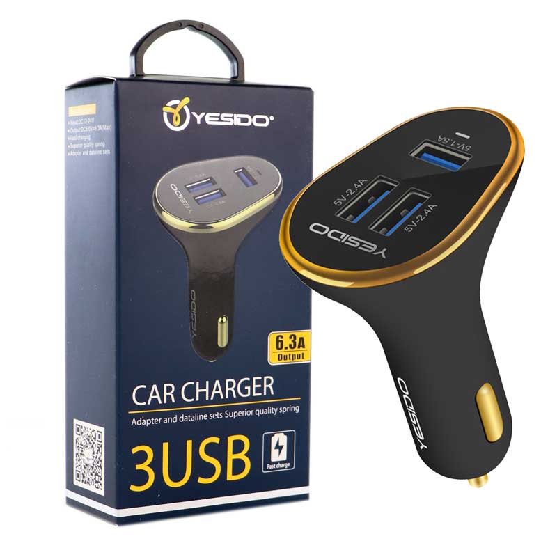شارژر فندکی Yesido Y22 6.3A