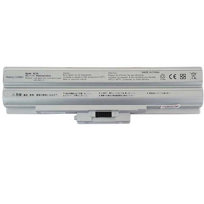 باتری لپ تاپ سونی SONY BPS13-6Cell نقره ای
