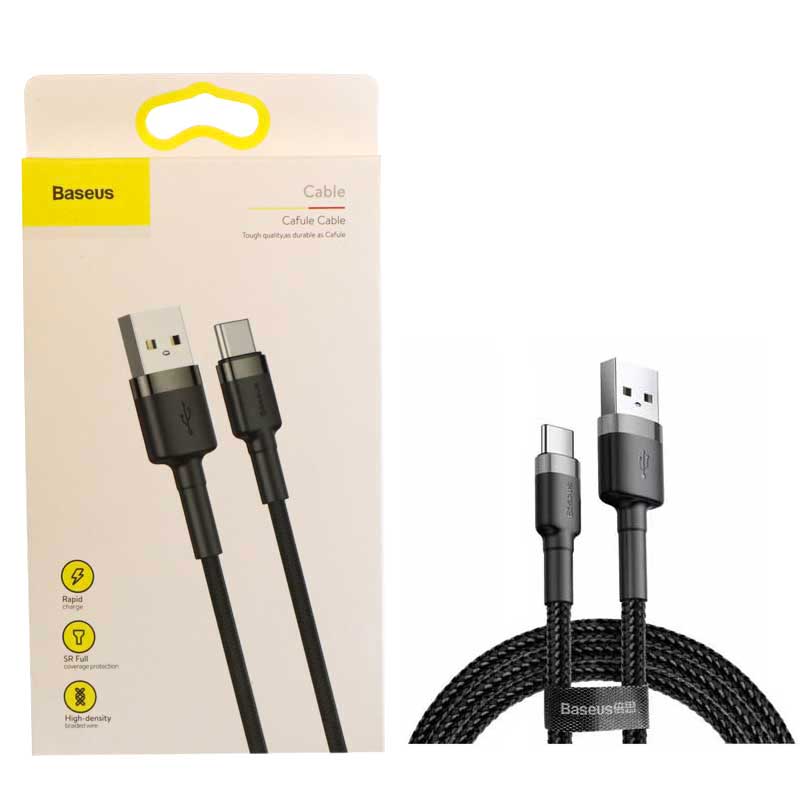 کابل کنفی Baseus BG1 Type-C 3A 1m