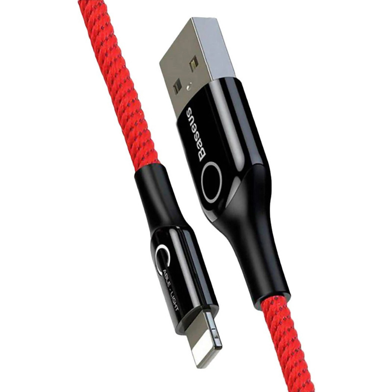 کابل کنفی آیفونی Baseus C-Shaped CALCD 2.4A 1m