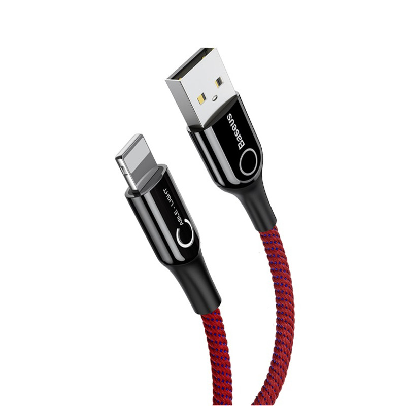 کابل کنفی آیفونی Baseus C-Shaped CALCD 2.4A 1m