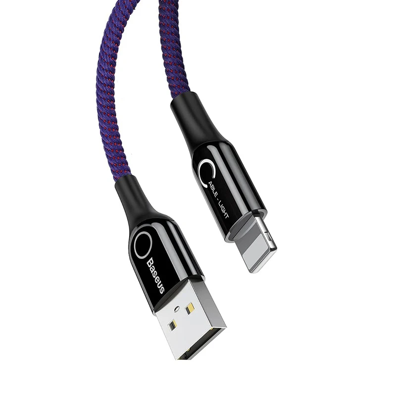 کابل کنفی آیفونی Baseus C-Shaped CALCD 2.4A 1m
