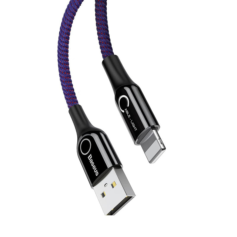 کابل کنفی آیفونی Baseus C-Shaped CALCD 2.4A 1m