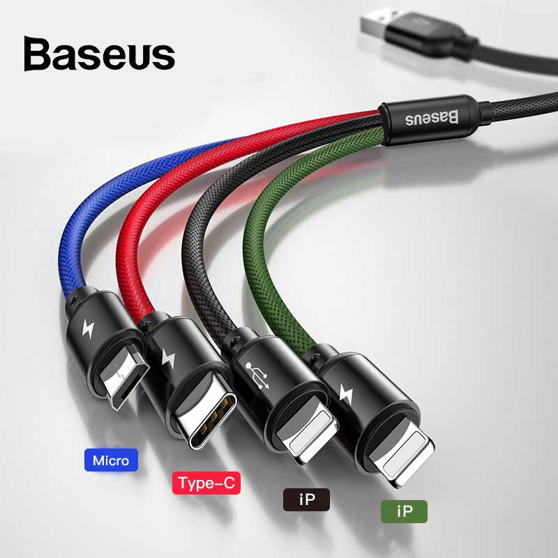 کابل 4 سر Baseus Rapid Series CA1T4-A01 3.5A 1.2m