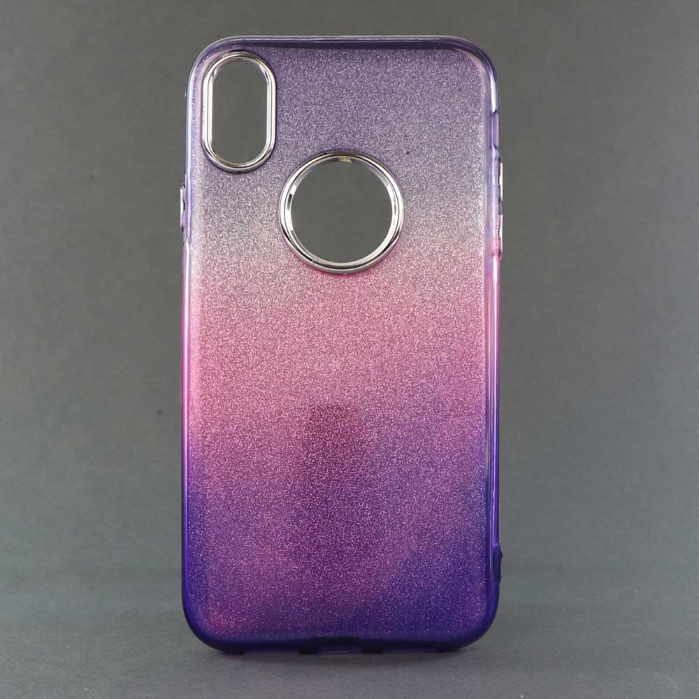 قاب اکلیلی سه رنگ iPhone XR صورتی بنفش